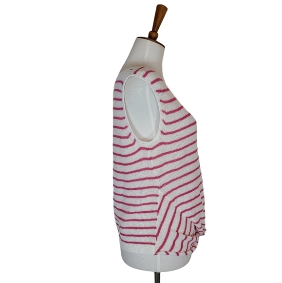 Splendid Stripe Cotton Pink White Tank Top Medium NWT - Picture 5 of 9